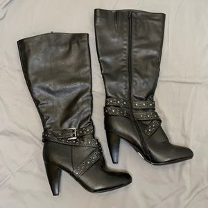 Lane Bryant size 10w high heel zip up boots